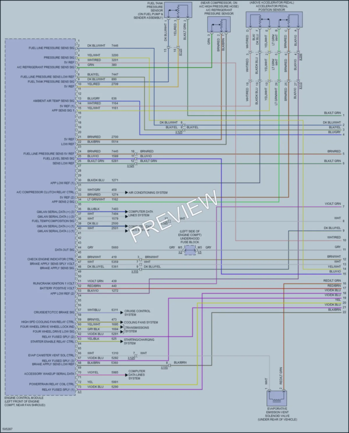 2016 GMC 1500Sierra Engine Performance wiring diagram preview