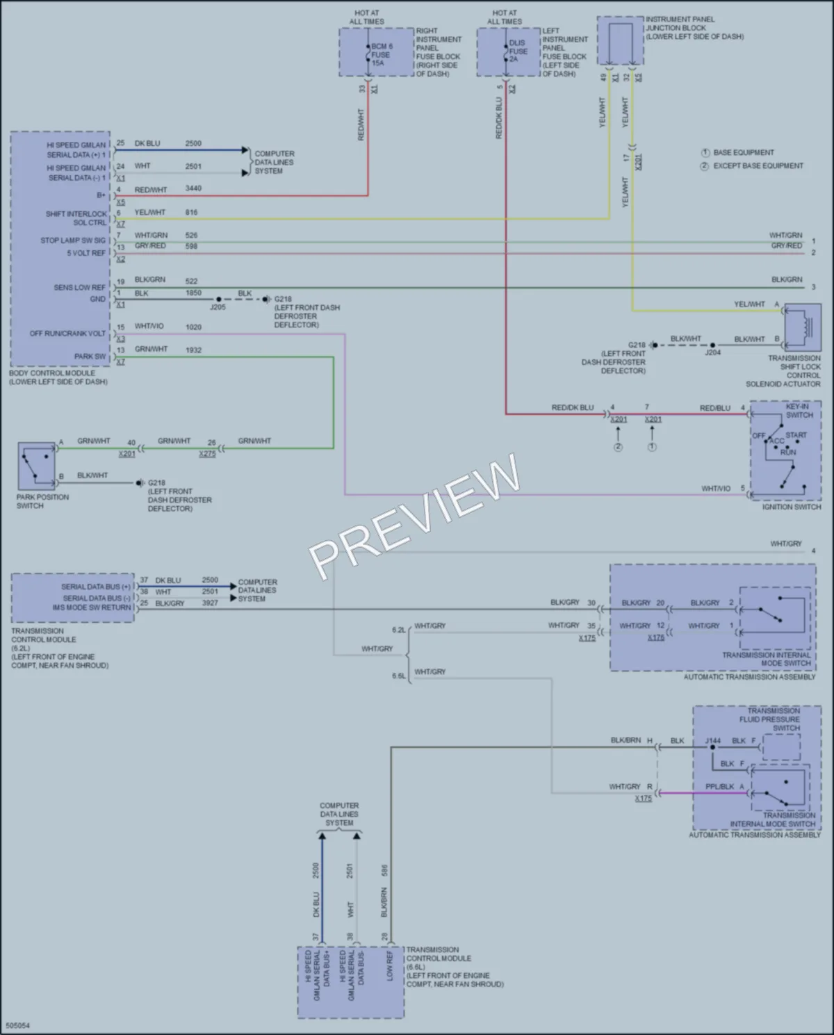 2016 GMC 1500Sierra Shift Interlock wiring diagram preview