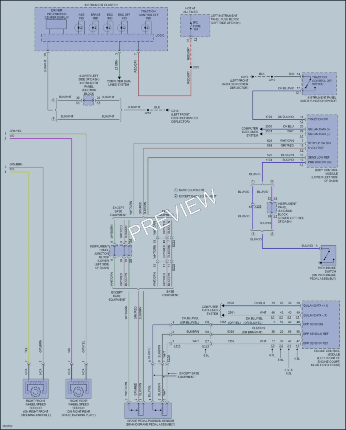 2016 GMC 2500HDSierra Anti Lock Brakes wiring diagram preview