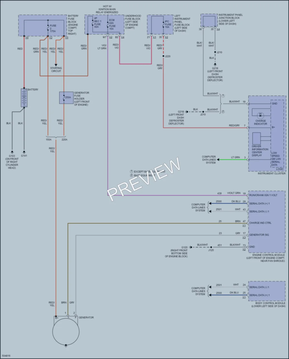2016 GMC 3500HDSierraDenali Starting Charging wiring diagram preview