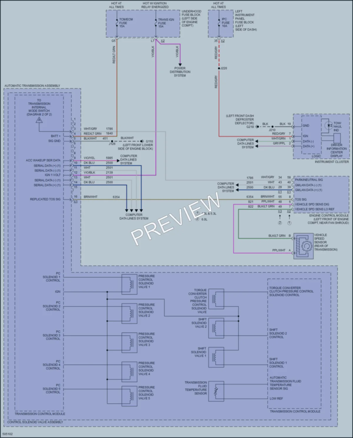 2016 GMC 3500HDSierraDenali Transmission wiring diagram preview