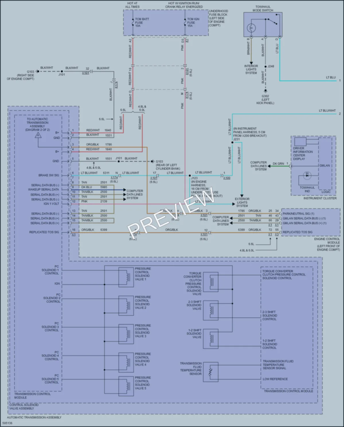 2016 GMC 3500Savana Transmission wiring diagram preview
