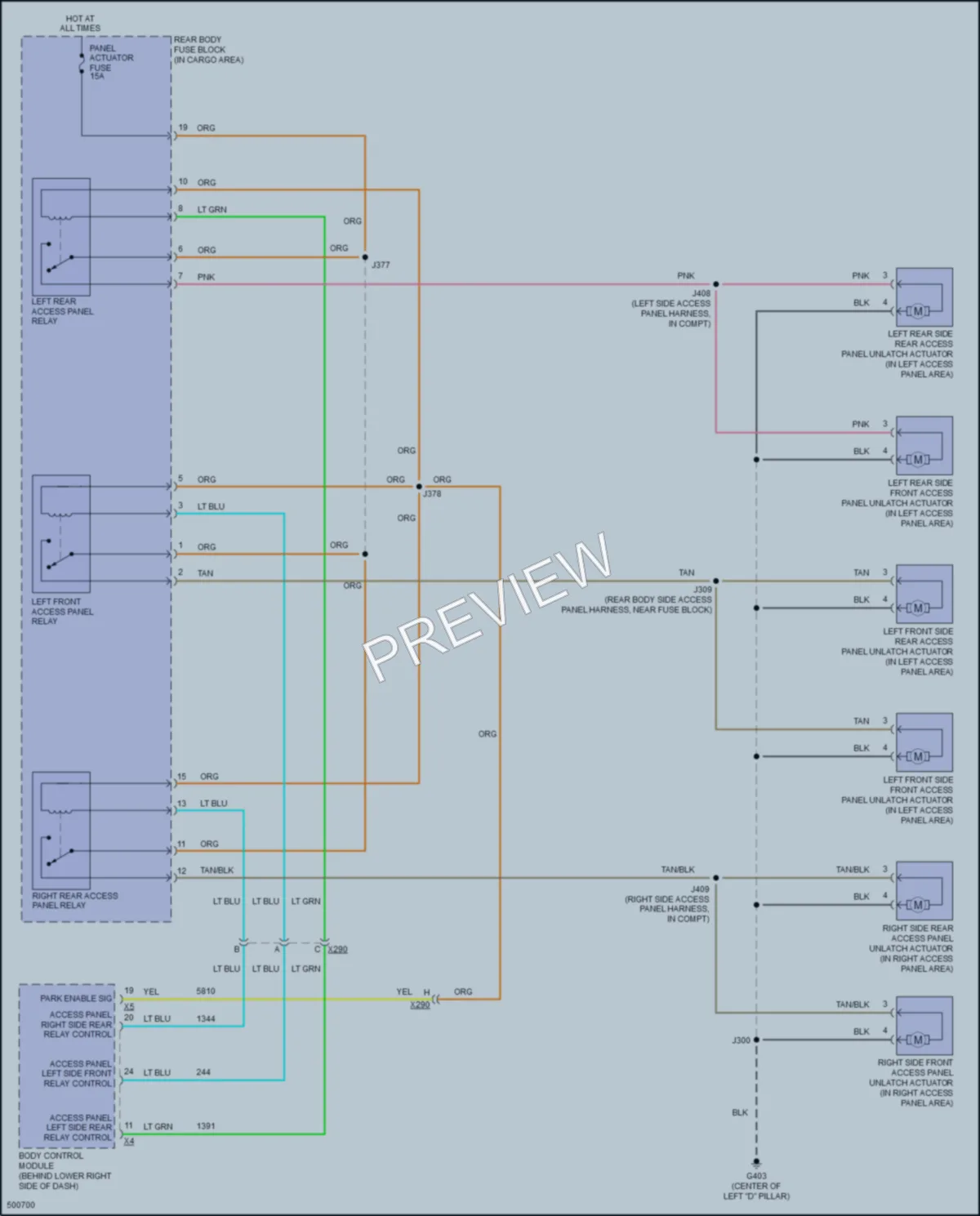 2016 GMC 3500Savana Trunk Tailgate Fuel Door wiring diagram preview