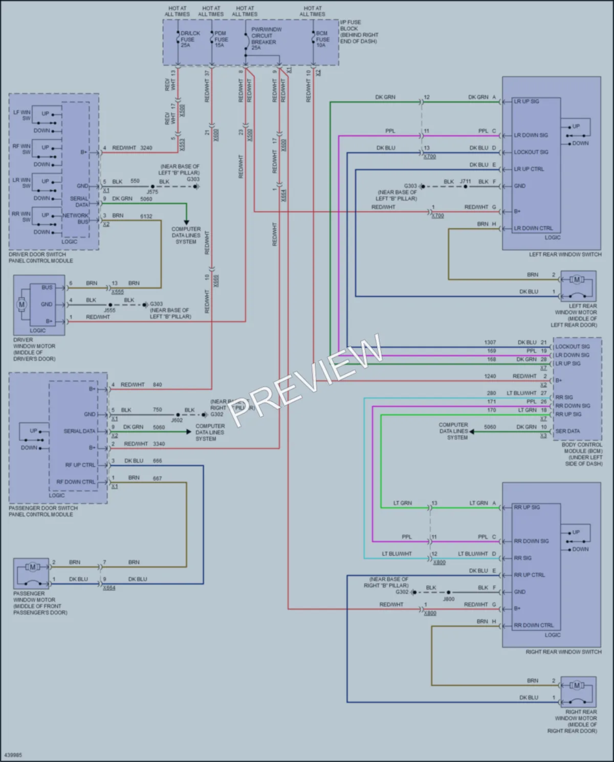 2016 GMC Acadia Power Windows wiring diagram preview