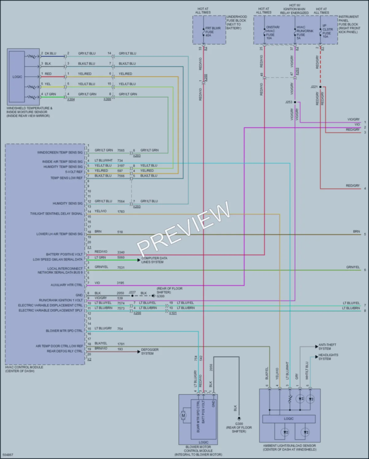 2016 GMC Canyon Air Conditioning wiring diagram preview