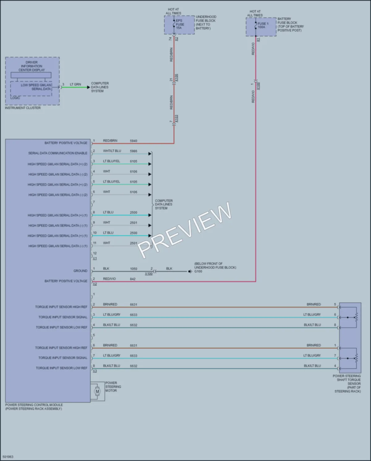 2016 GMC Canyon Electronic Power Steering wiring diagram preview