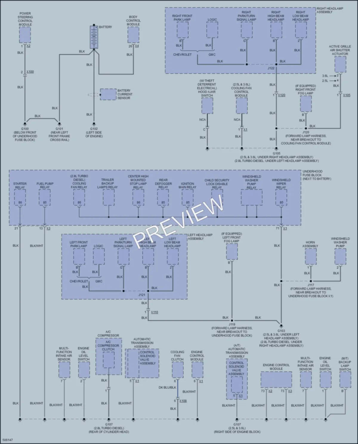 2016 GMC Canyon Ground Distribution wiring diagram preview