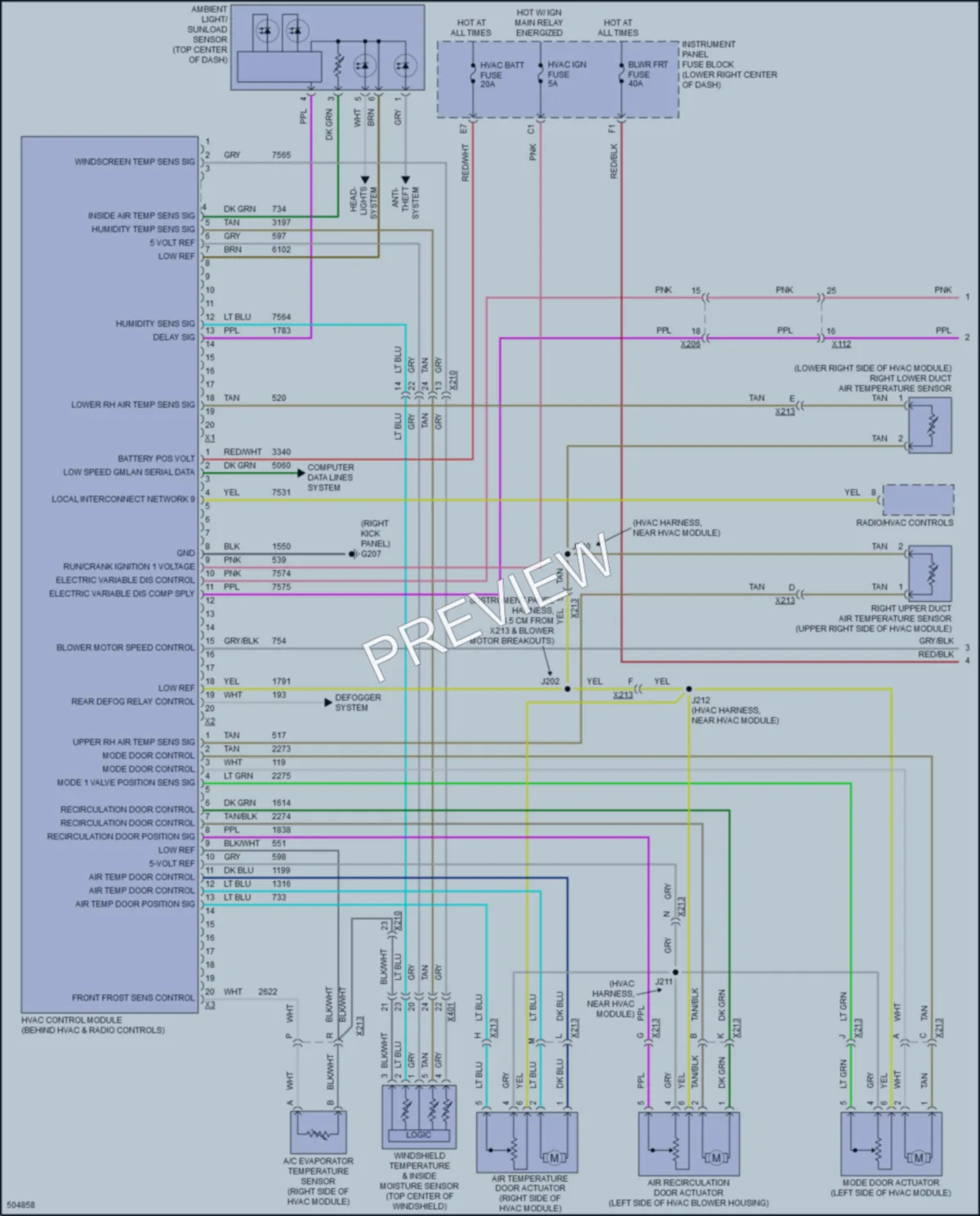 2016 GMC TerrainDenali Air Conditioning wiring diagram preview