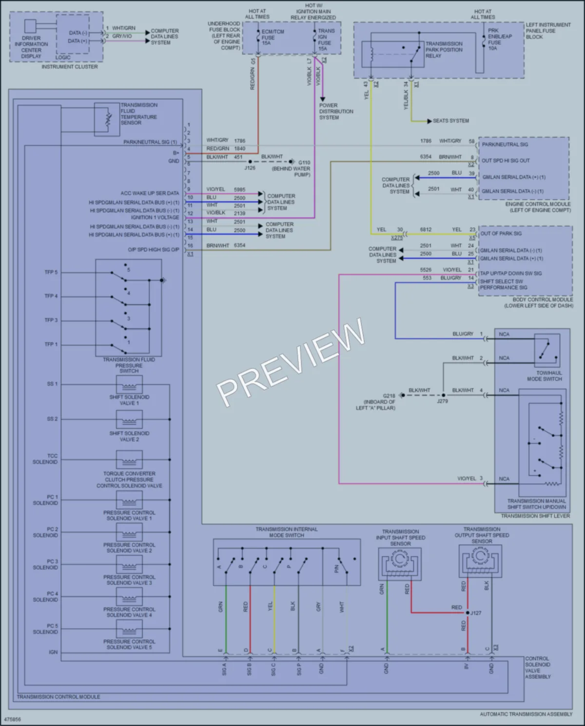 2016 GMC YukonDenali Transmission wiring diagram preview