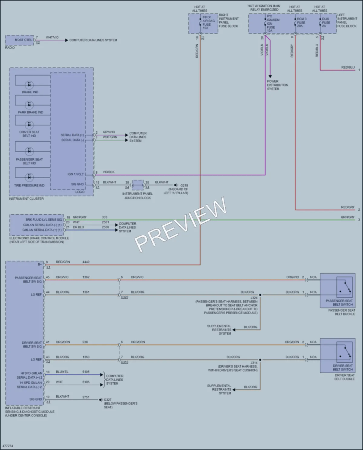 2016 GMC YukonXL Warning Systems wiring diagram preview