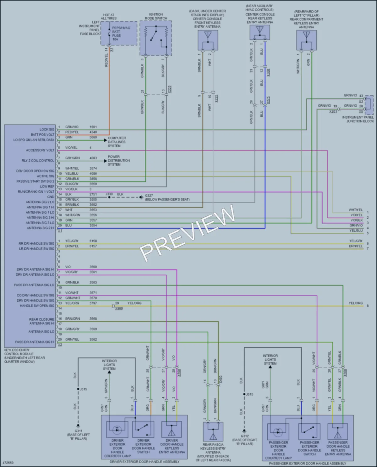 2016 GMC YukonXLDenali Power Door Locks wiring diagram preview