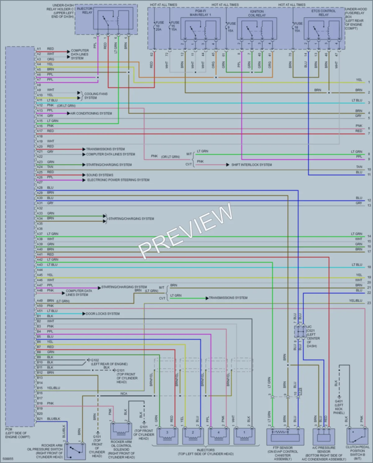 2016 Honda Accord Engine Performance wiring diagram preview