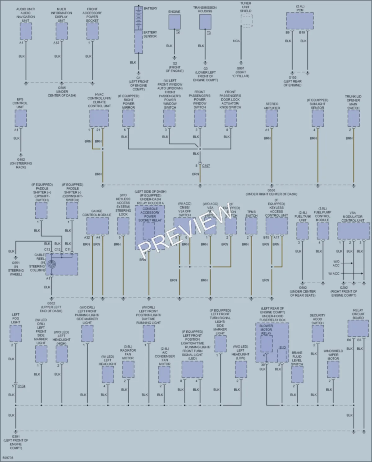 2016 Honda Accord Ground Distribution wiring diagram preview