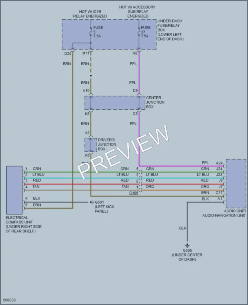 2016 Honda Accord Navigation wiring diagram preview