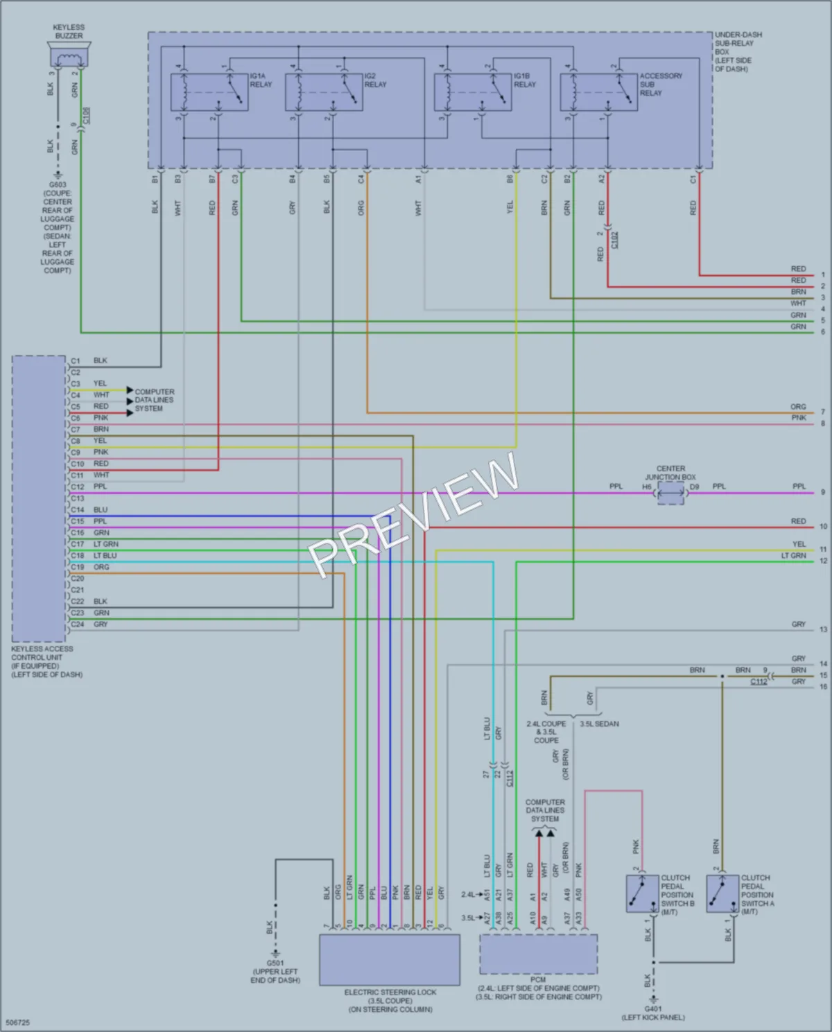2016 Honda Accord Power Door Locks wiring diagram preview