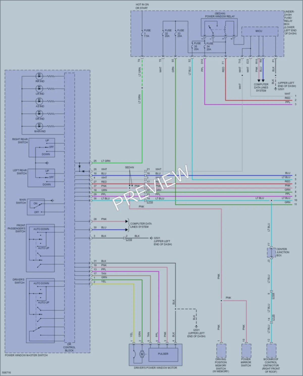 2016 Honda Accord Power Windows wiring diagram preview