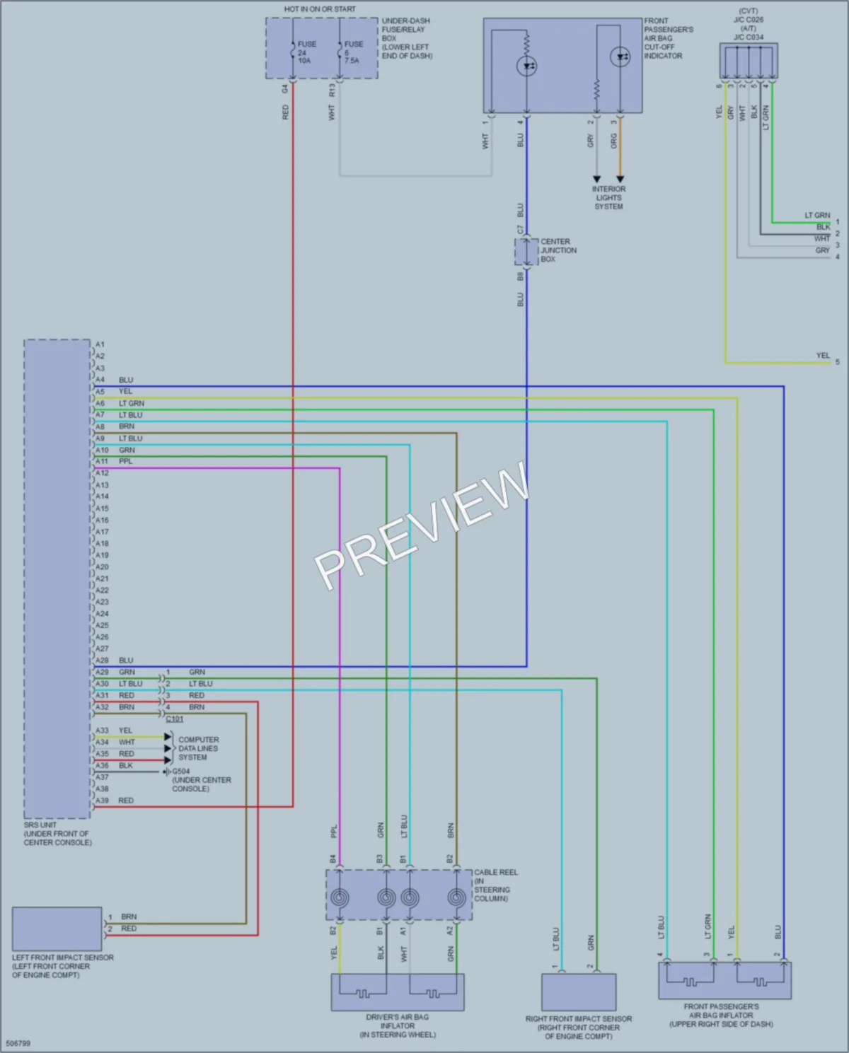 2016 Honda Accord Supplemental Restraints wiring diagram preview