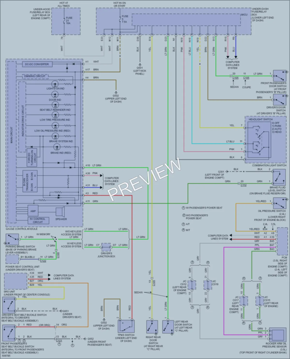 2016 Honda Accord Warning Systems wiring diagram preview