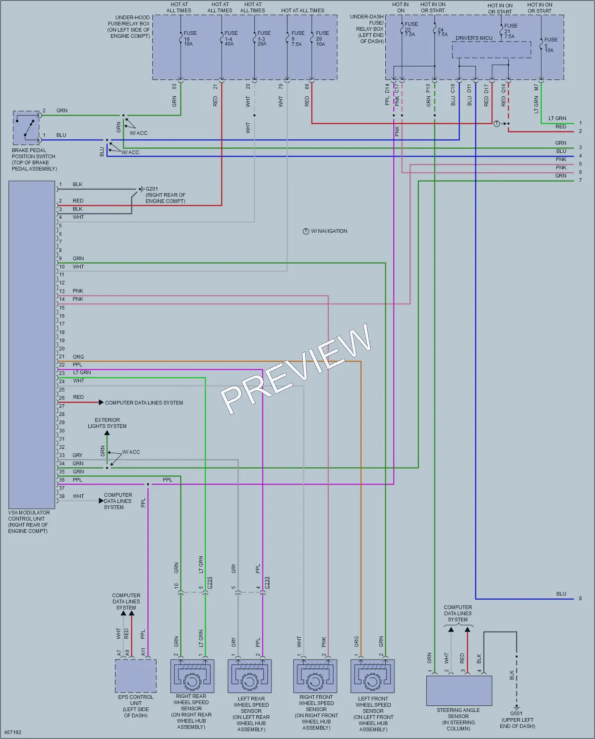 2016 Honda CRV Anti Lock Brakes wiring diagram preview
