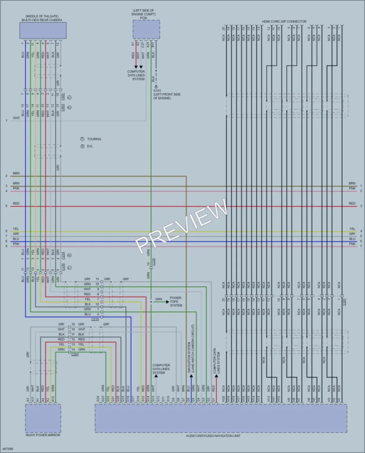 2016 Honda CRV Radio wiring diagram preview