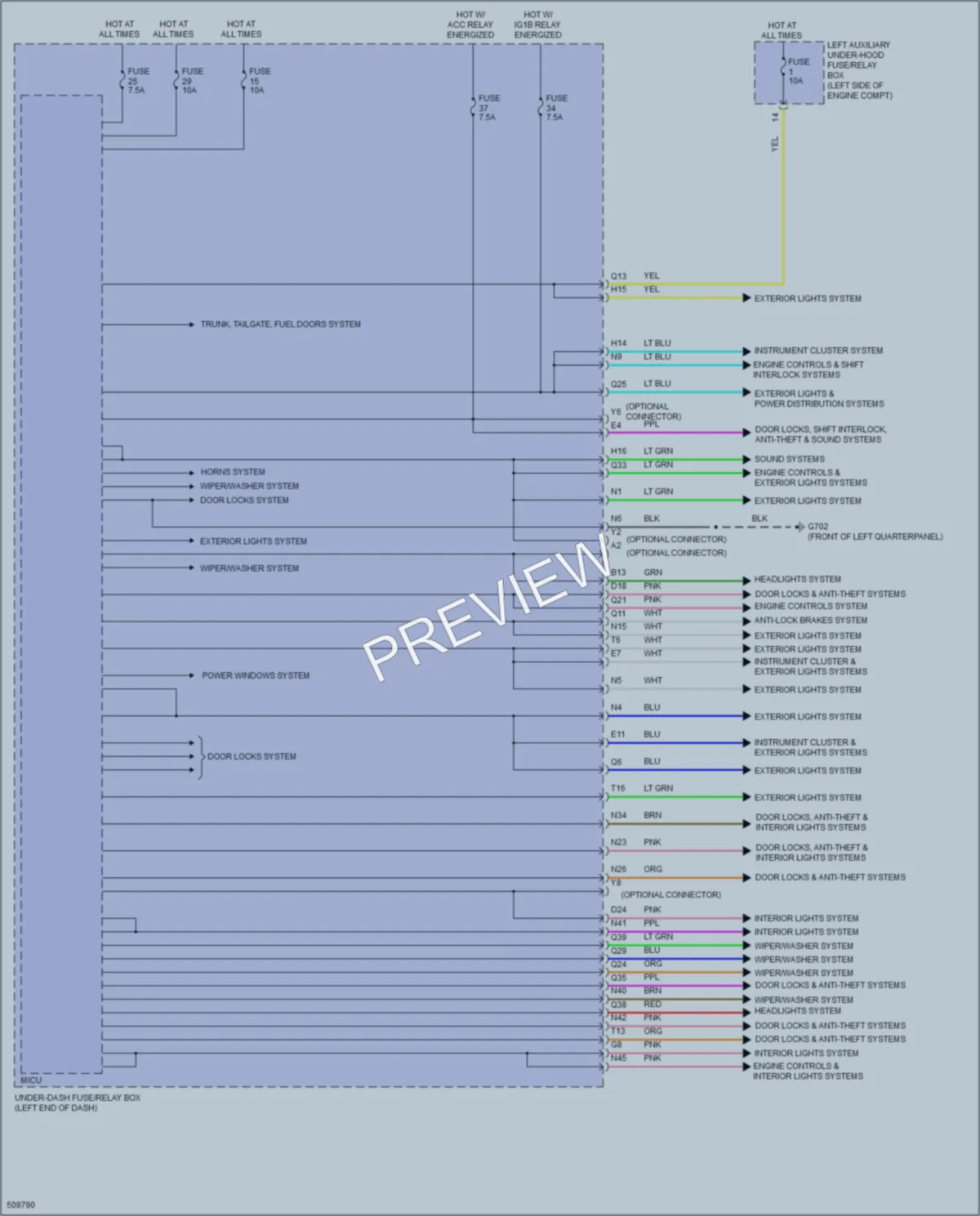 2016 Honda CRZ Body Control Modules wiring diagram preview