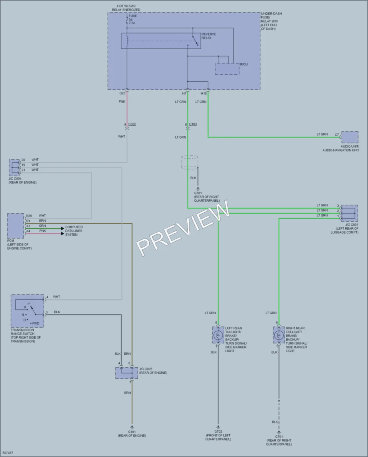 2016 Honda CRZ Exterior Lights wiring diagram preview