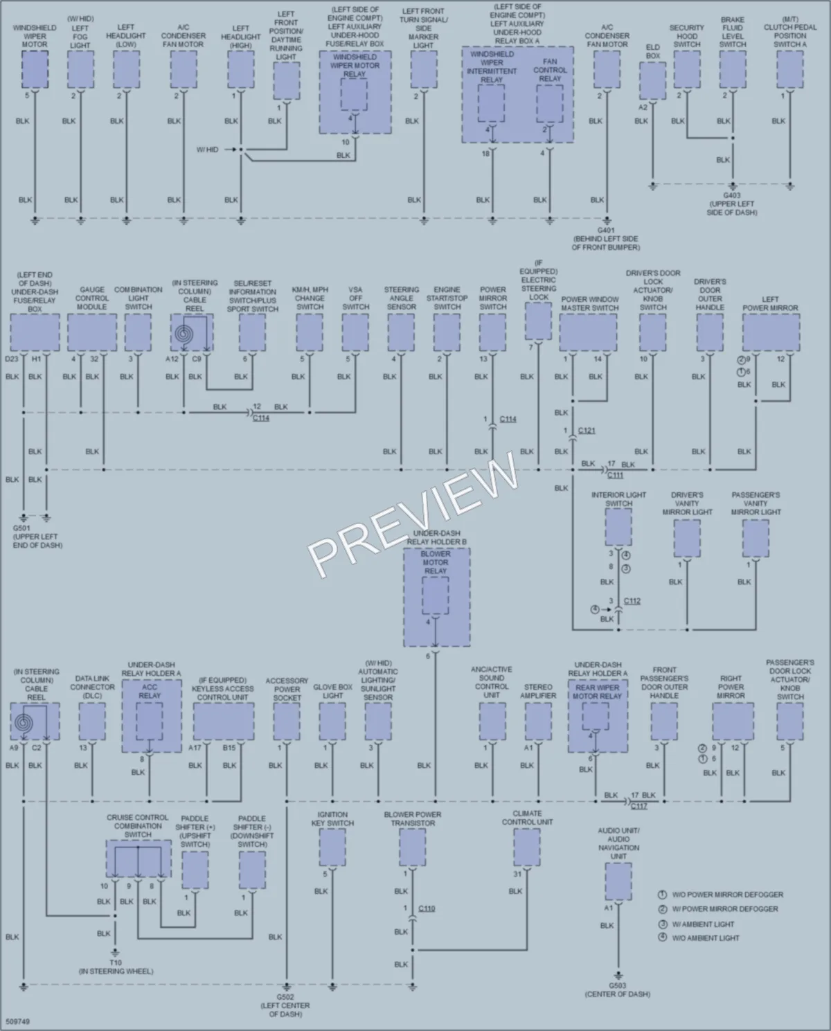 2016 Honda CRZ Ground Distribution wiring diagram preview