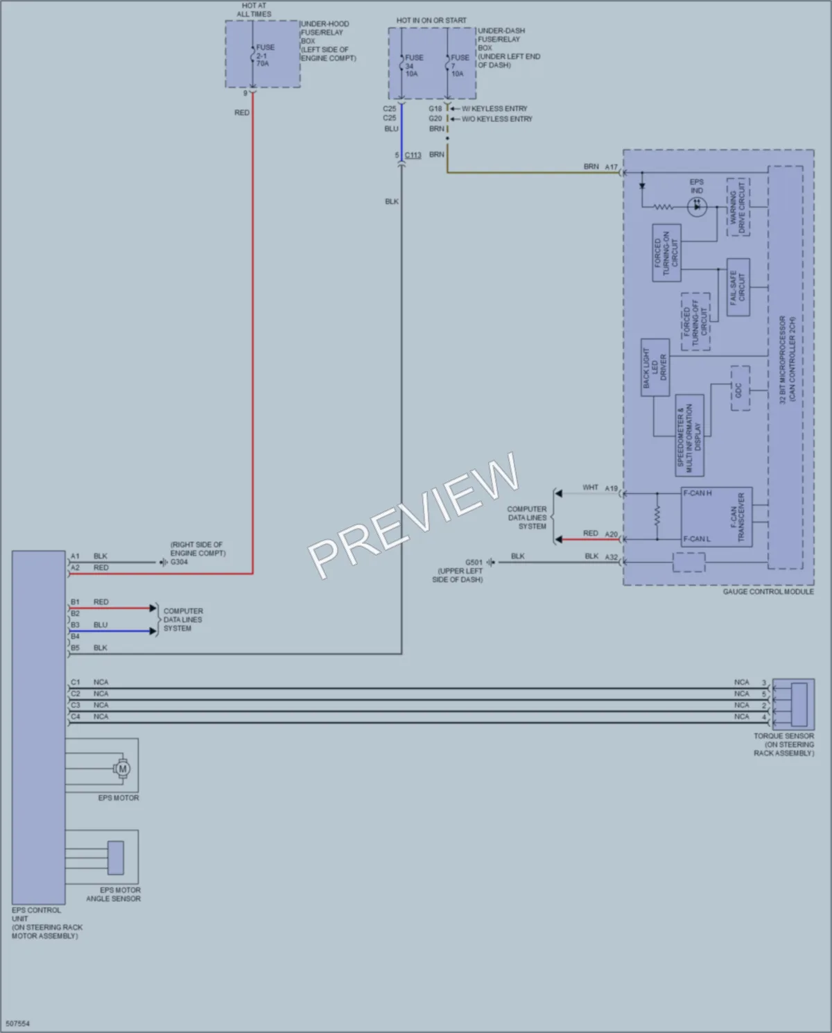 2016 Honda Civic Electronic Power Steering wiring diagram preview