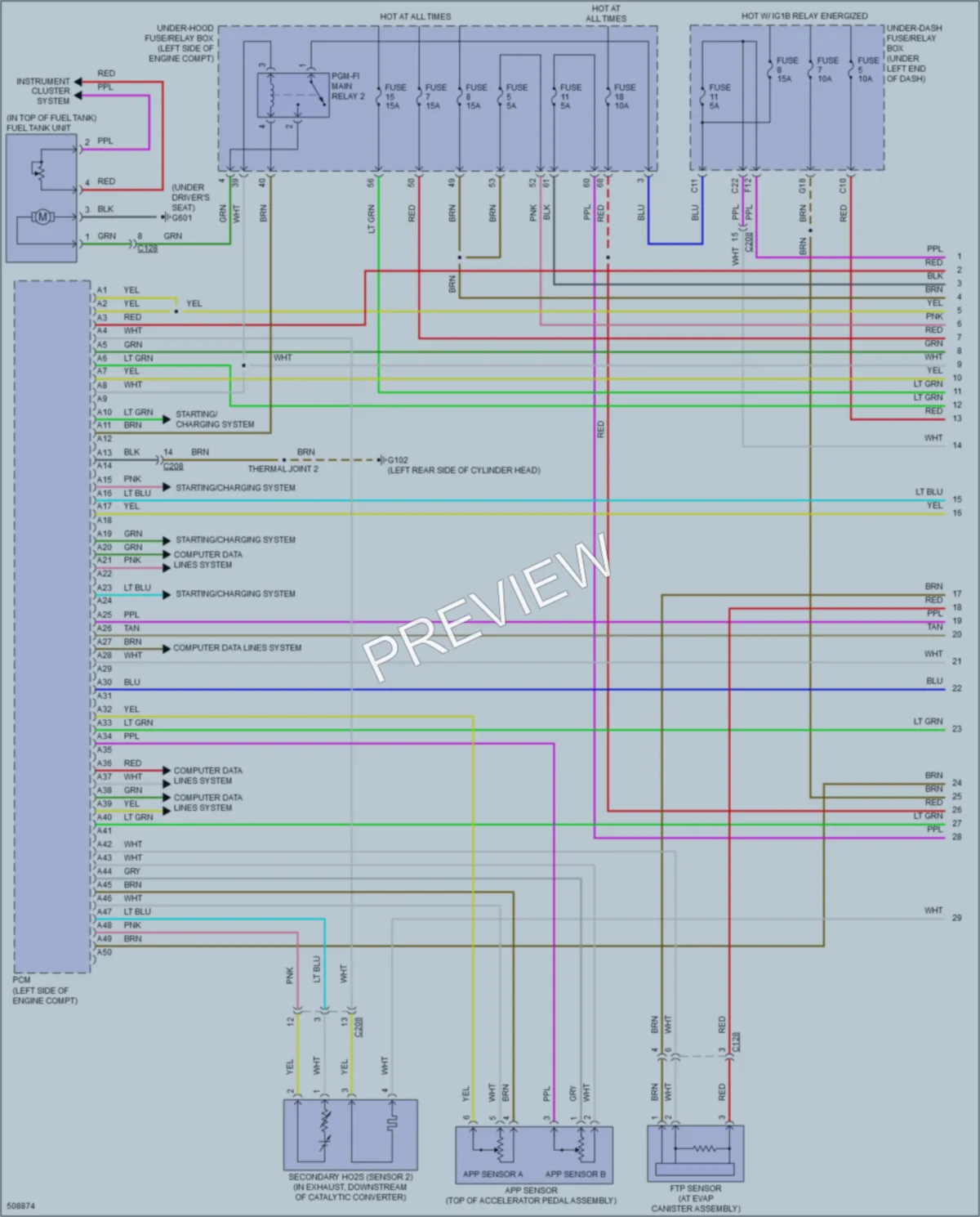2016 Honda Civic Engine Performance wiring diagram preview