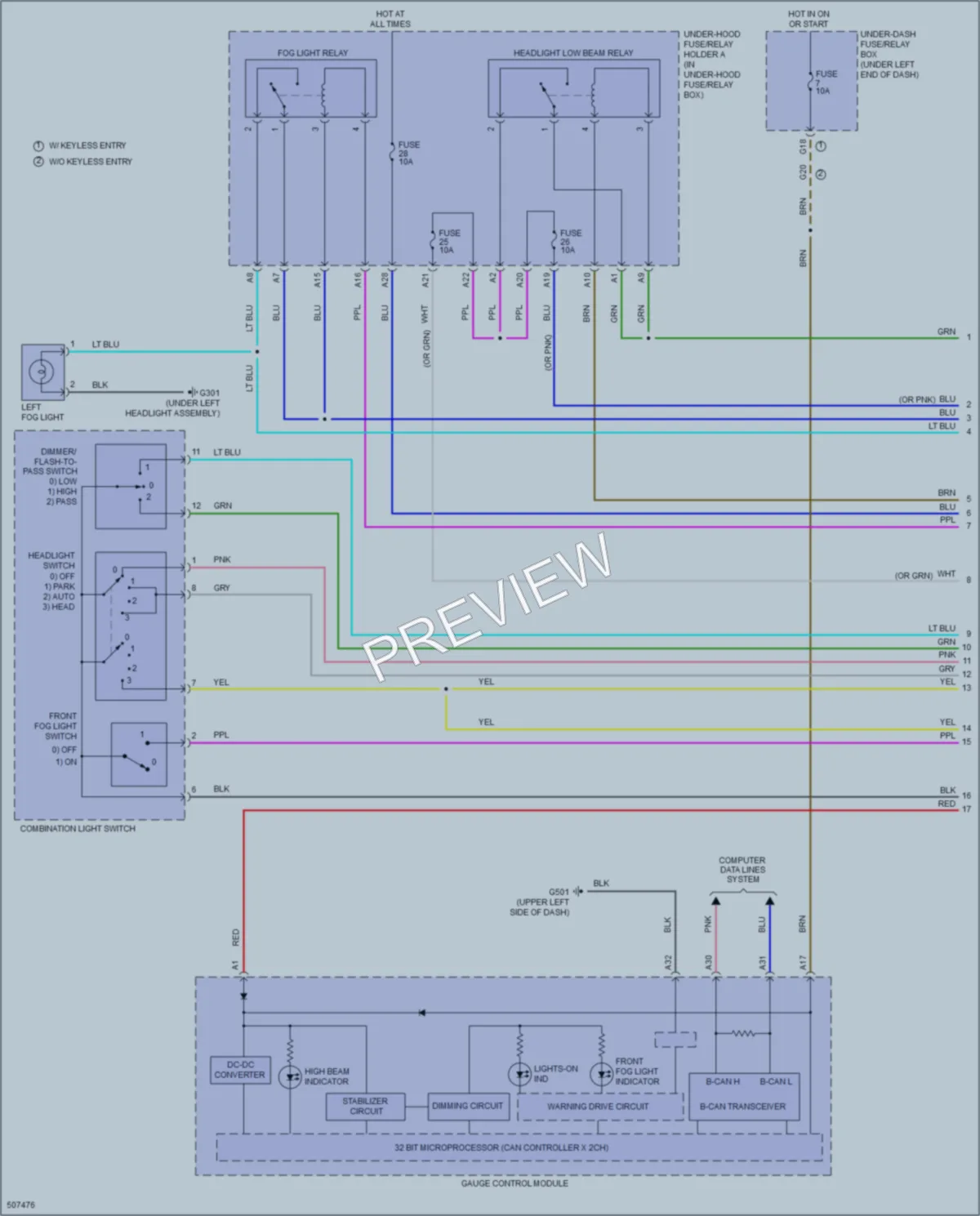 2016 Honda Civic Headlights wiring diagram preview