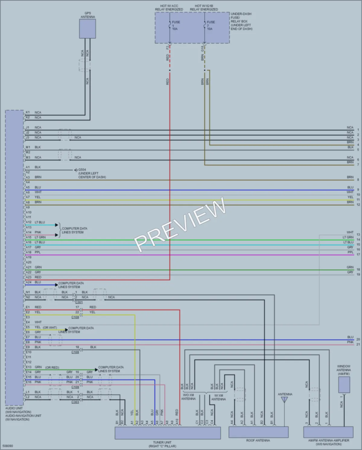 2016 Honda Civic Radio wiring diagram preview