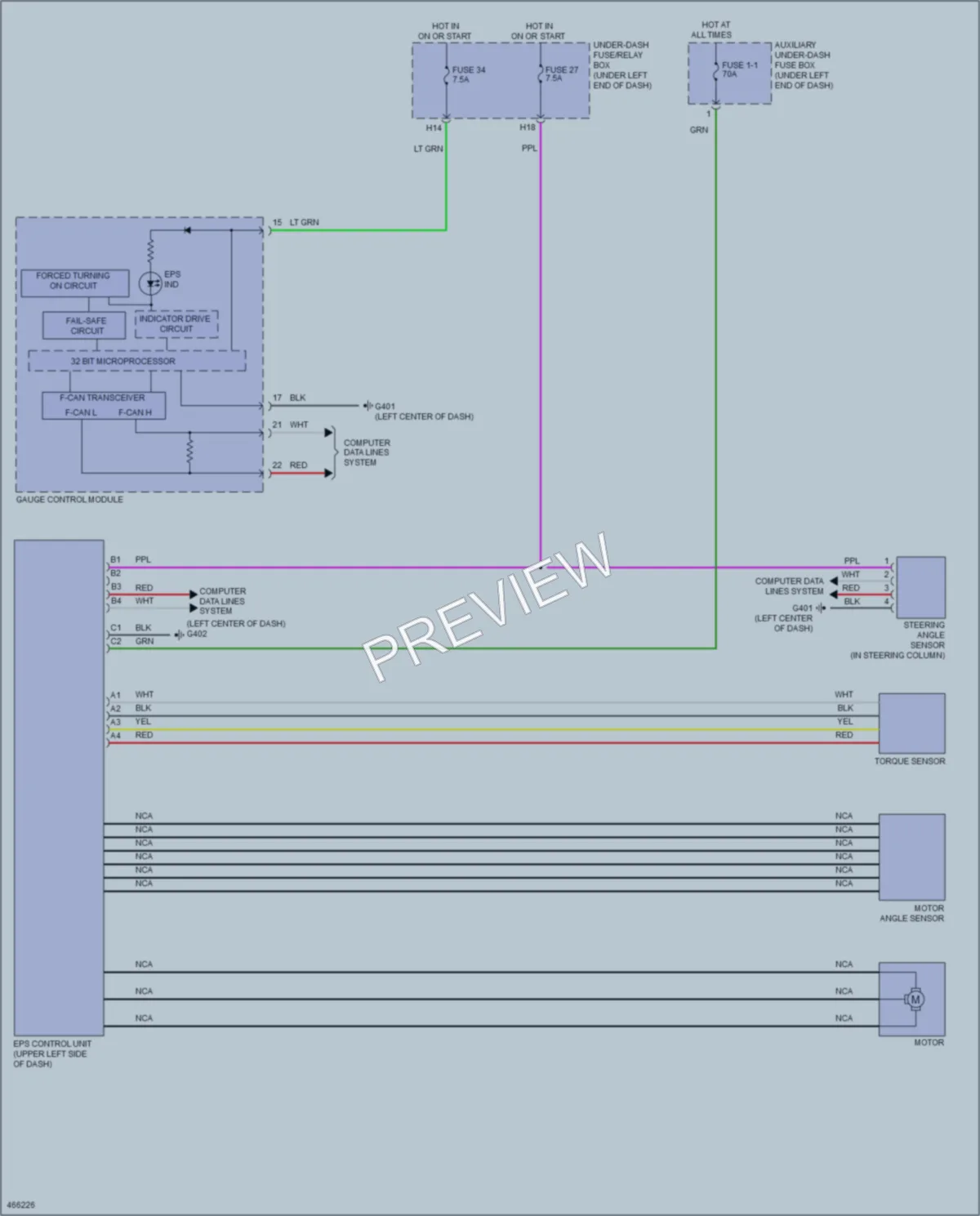 2016 Honda Fit Electronic Power Steering wiring diagram preview