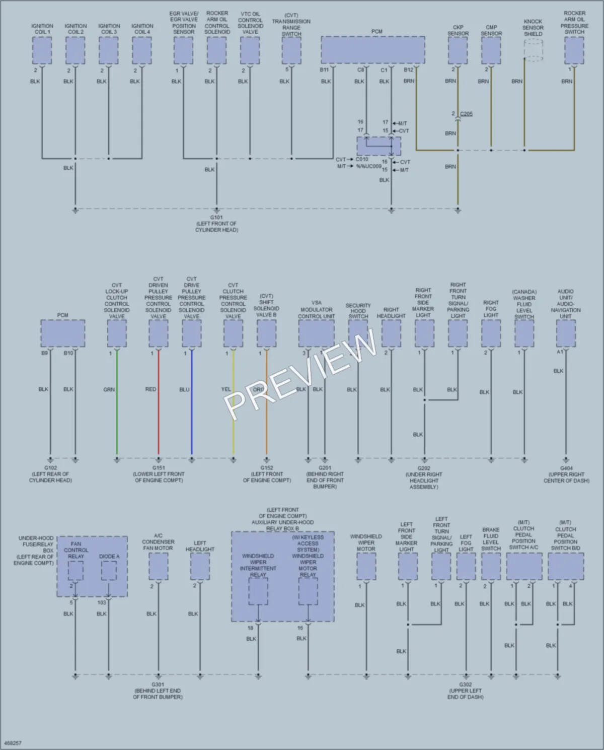 2016 Honda Fit Ground Distribution wiring diagram preview
