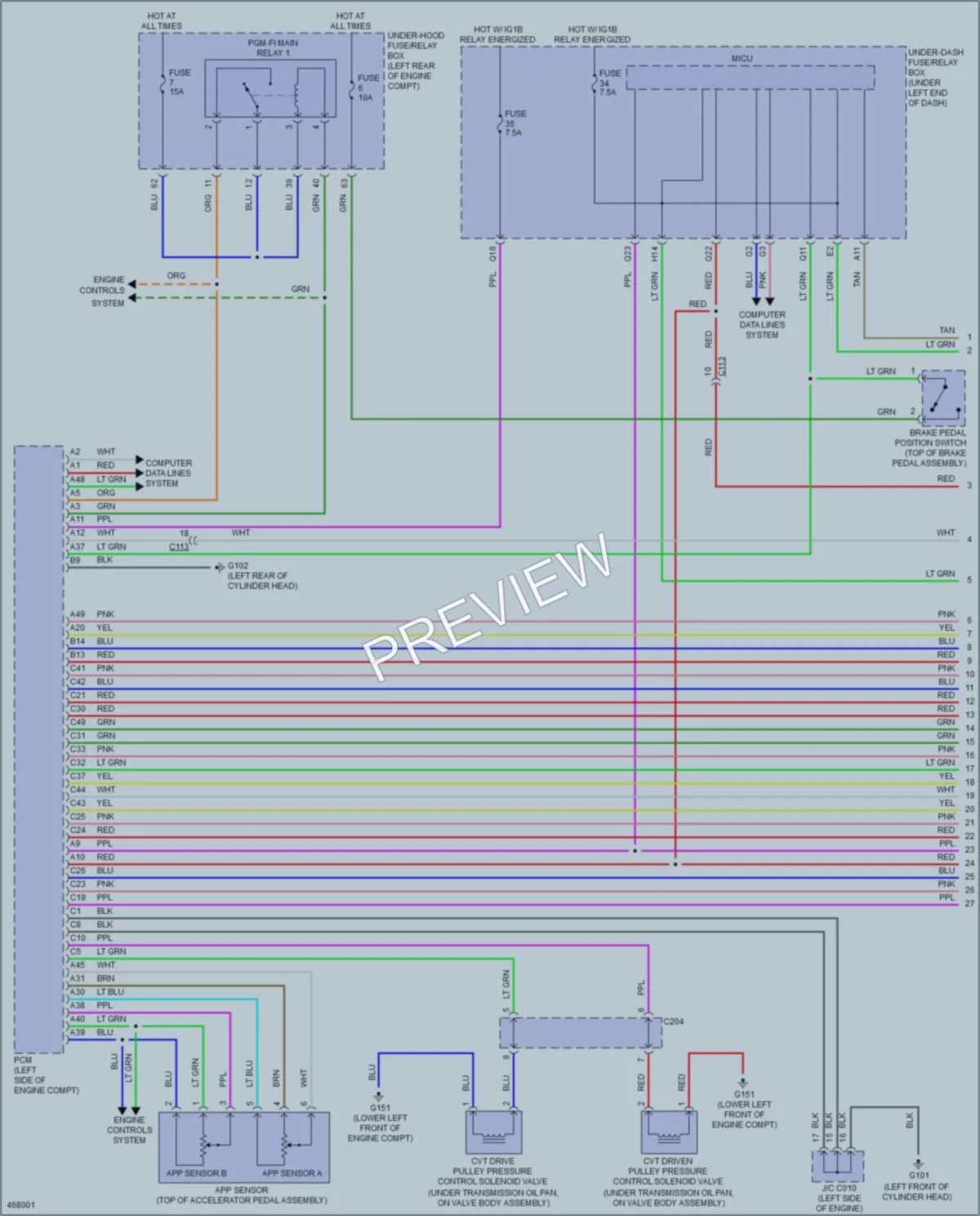 2016 Honda Fit Transmission wiring diagram preview