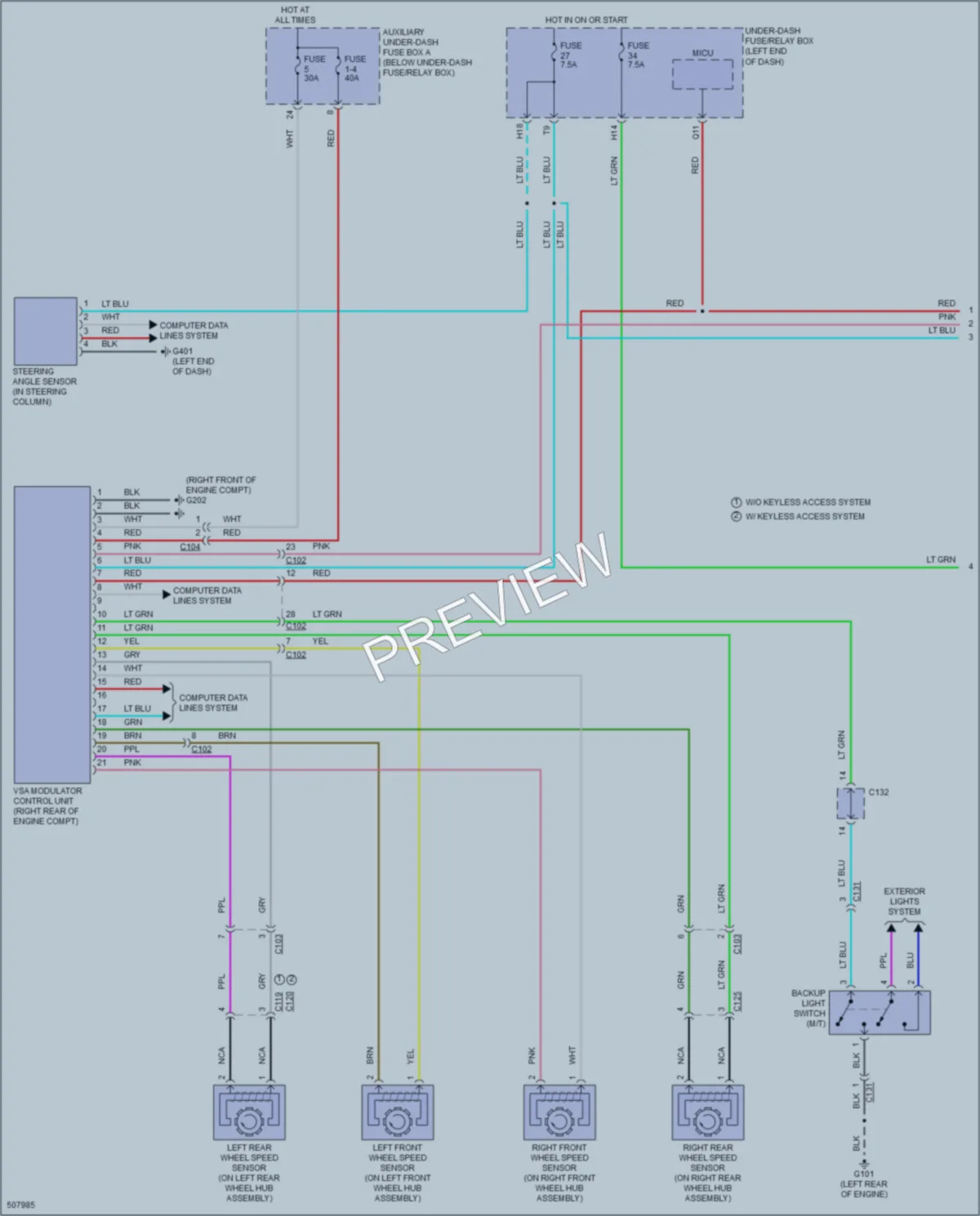 2016 Honda HRV Anti Lock Brakes wiring diagram preview