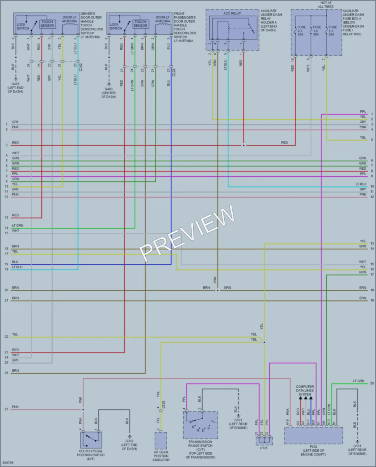 2016 Honda HRV Anti Theft wiring diagram preview