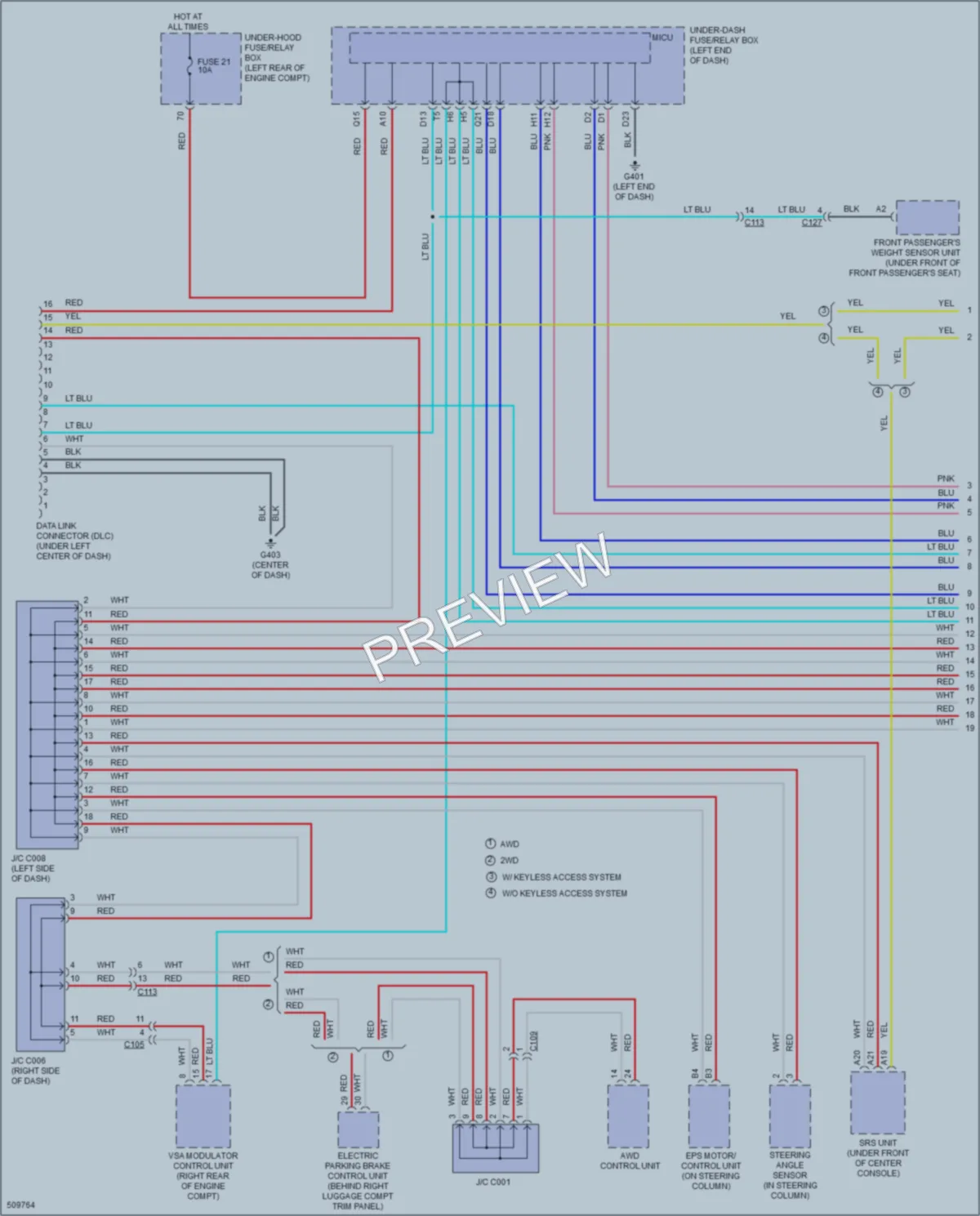 2016 Honda HRV Computer Data Lines wiring diagram preview