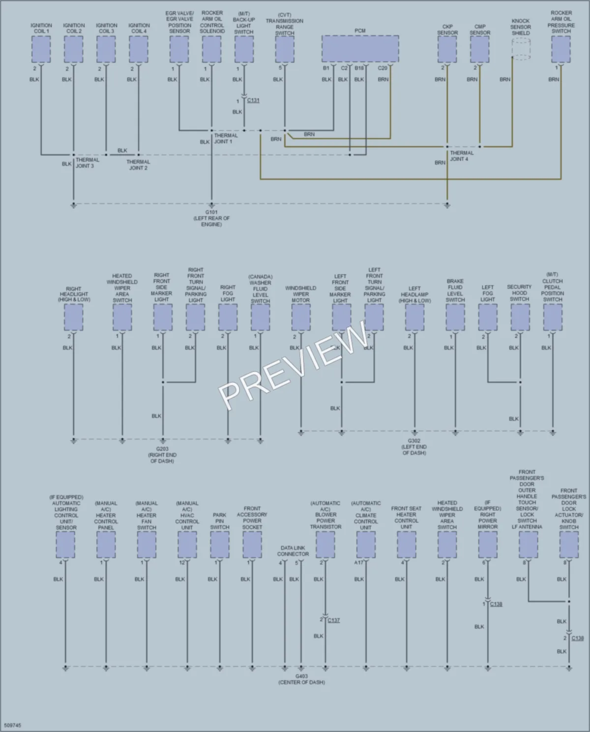 2016 Honda HRV Ground Distribution wiring diagram preview