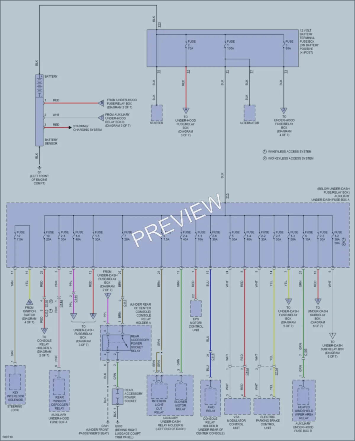 2016 Honda HRV Power Distribution wiring diagram preview
