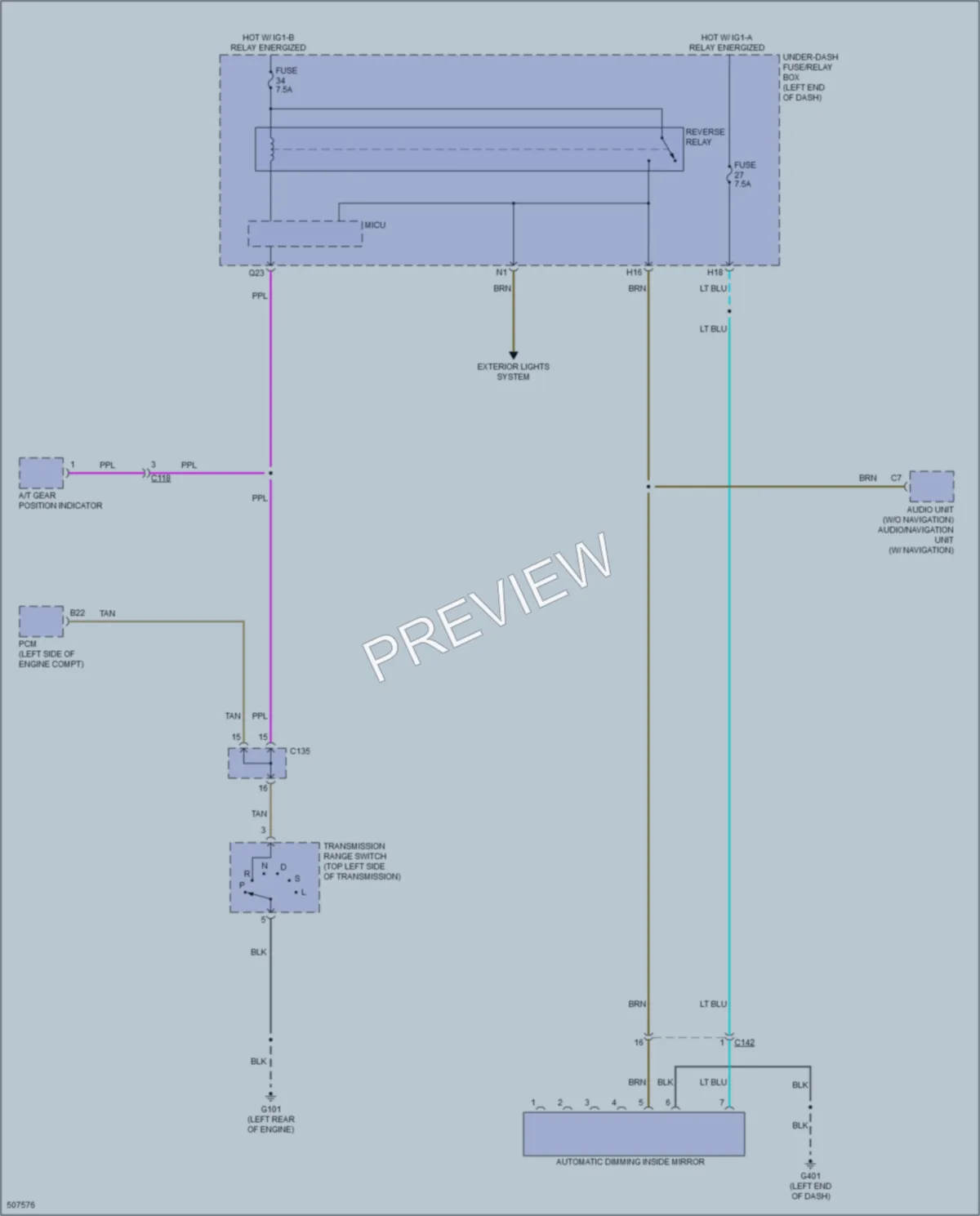2016 Honda HRV Power Mirrors wiring diagram preview
