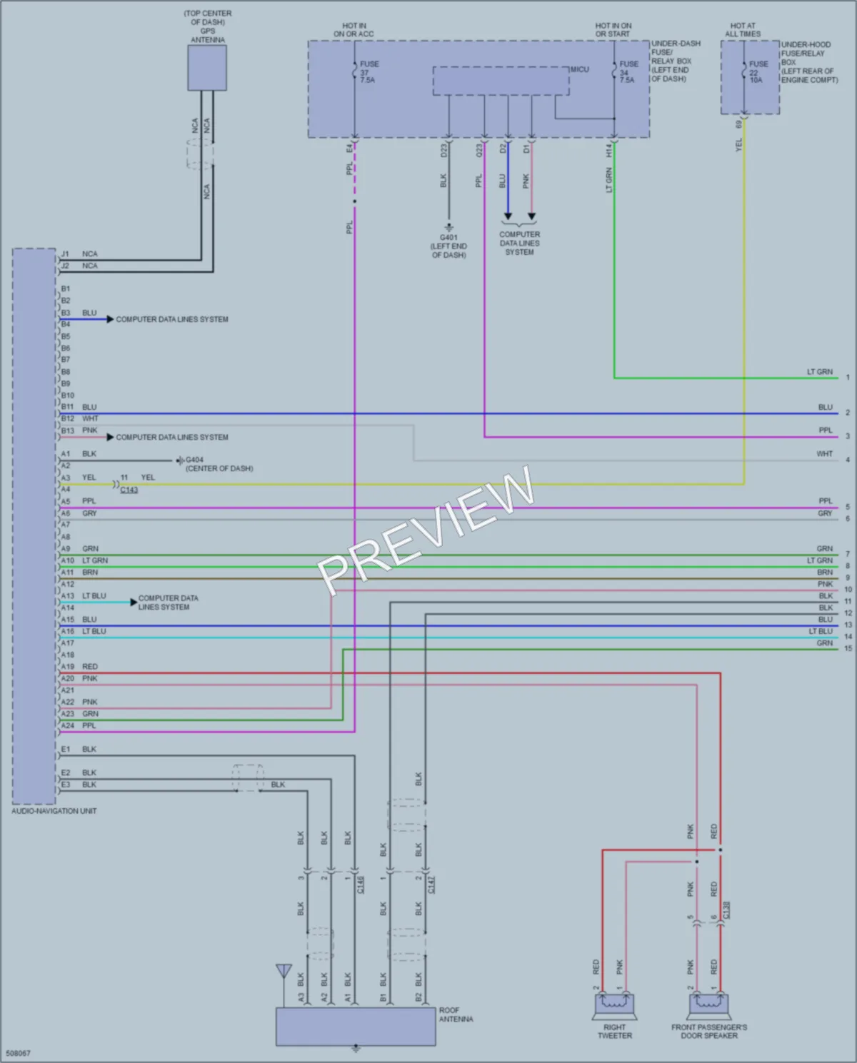 2016 Honda HRV Radio wiring diagram preview