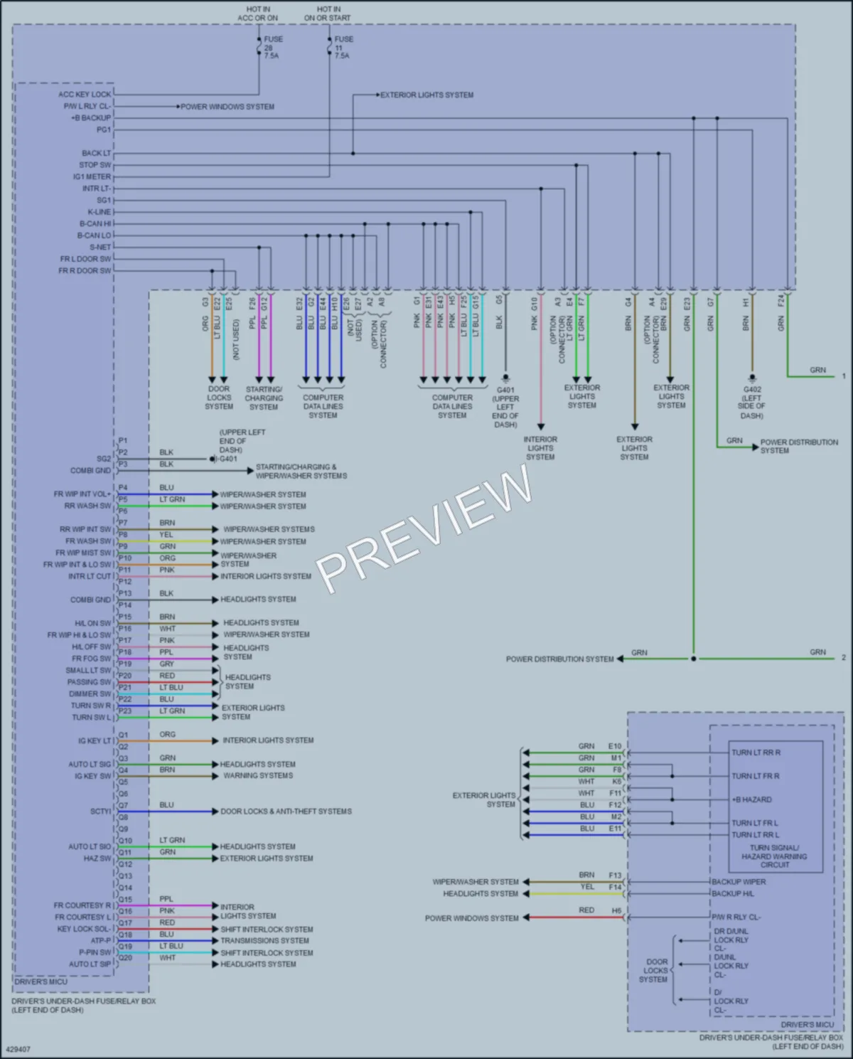2016 Honda Odyssey Body Control Modules wiring diagram preview