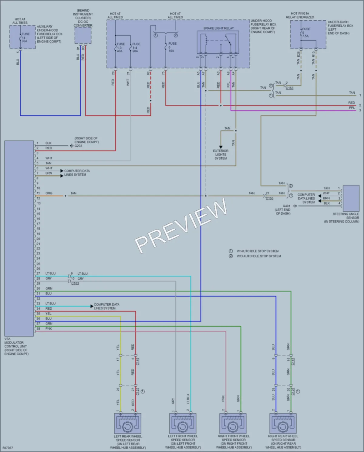 2016 Honda Pilot Anti Lock Brakes wiring diagram preview