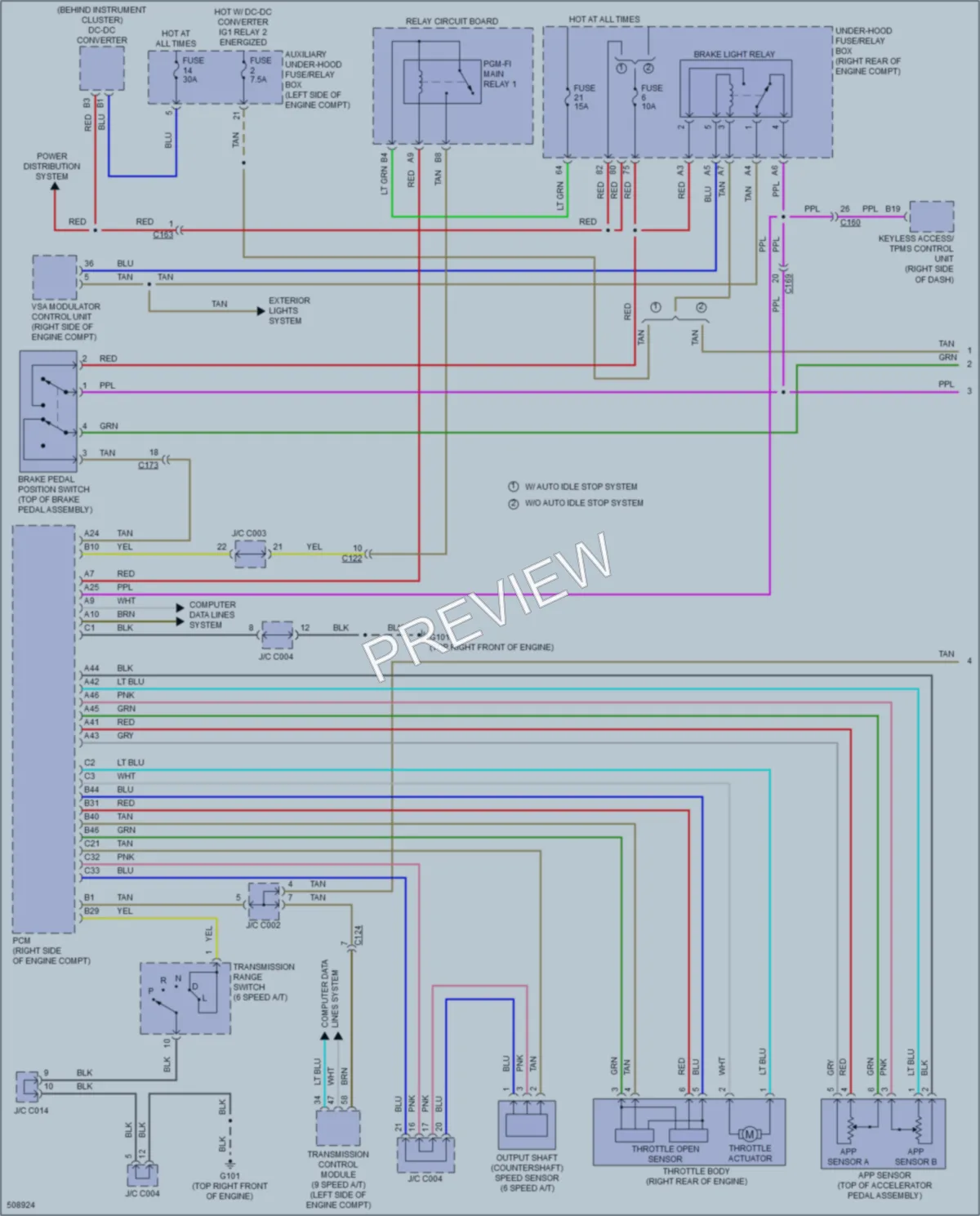 2016 Honda Pilot Cruise Control wiring diagram preview