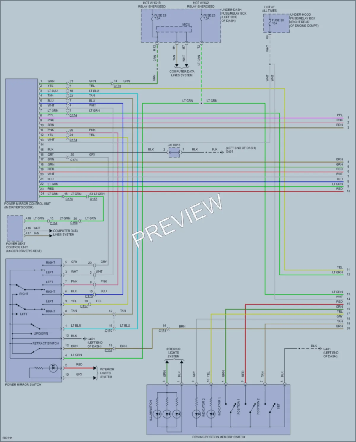 2016 Honda Pilot Memory Systems wiring diagram preview