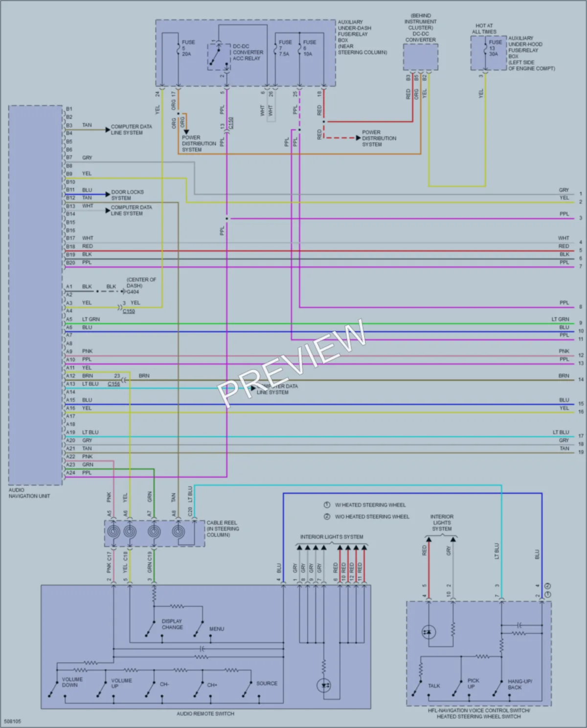 2016 Honda Pilot Radio wiring diagram preview