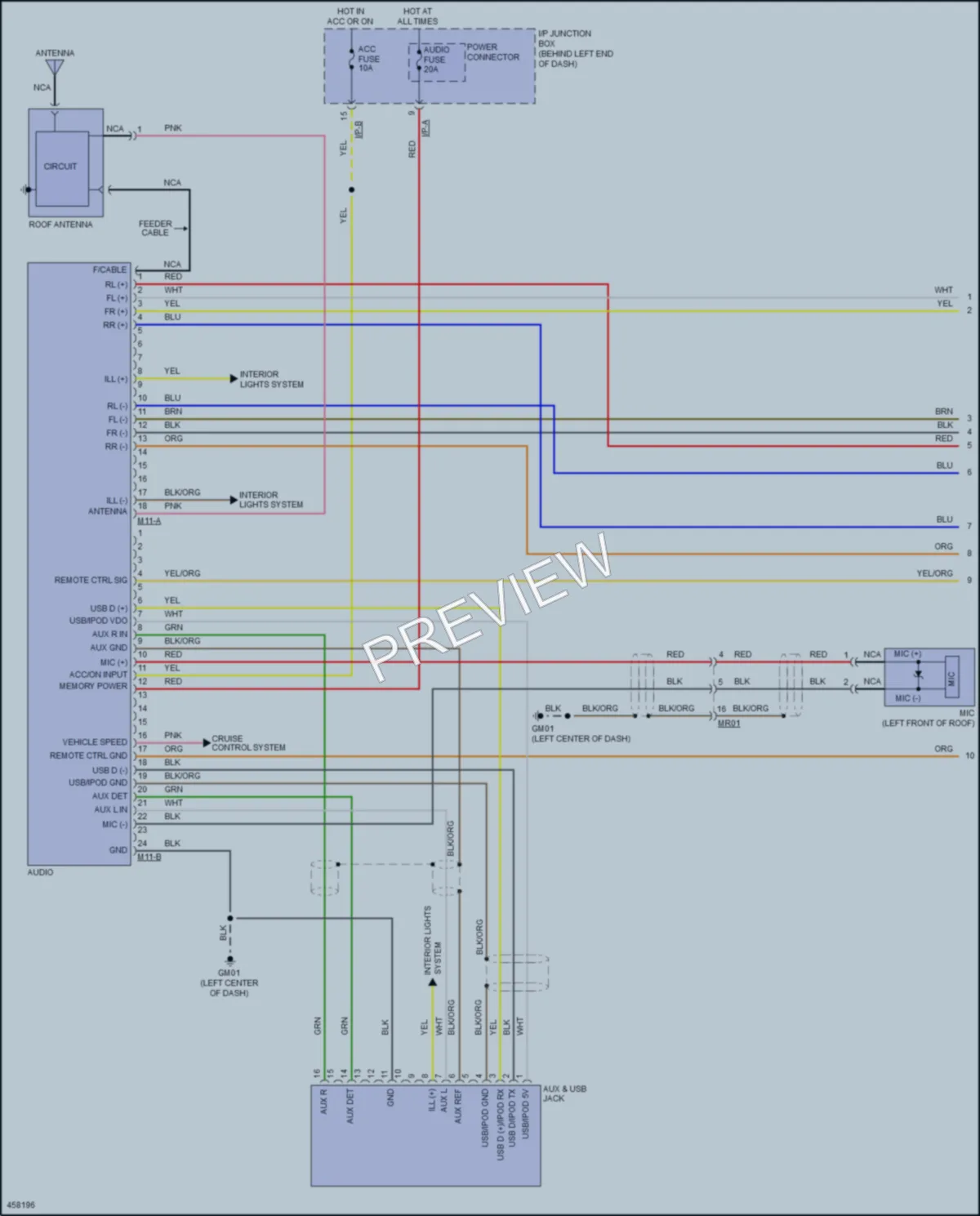 2016 Hyundai Accent Radio wiring diagram preview