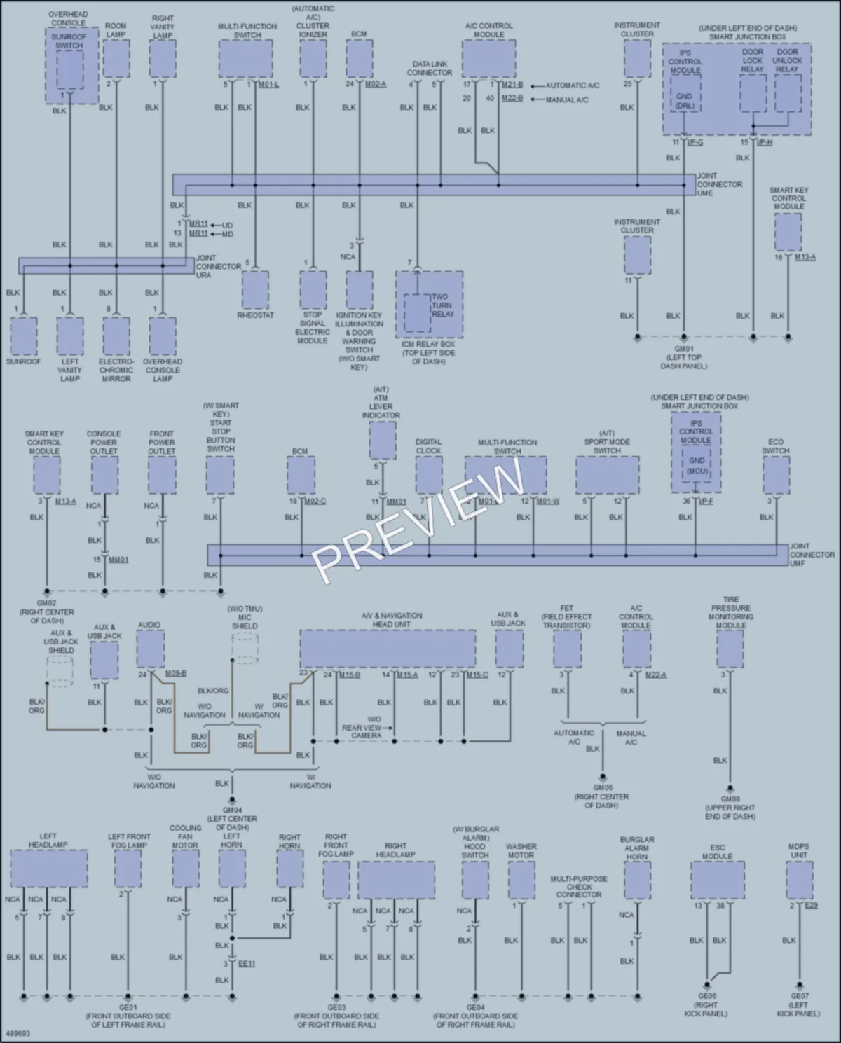 2016 Hyundai Elantra Ground Distribution wiring diagram preview