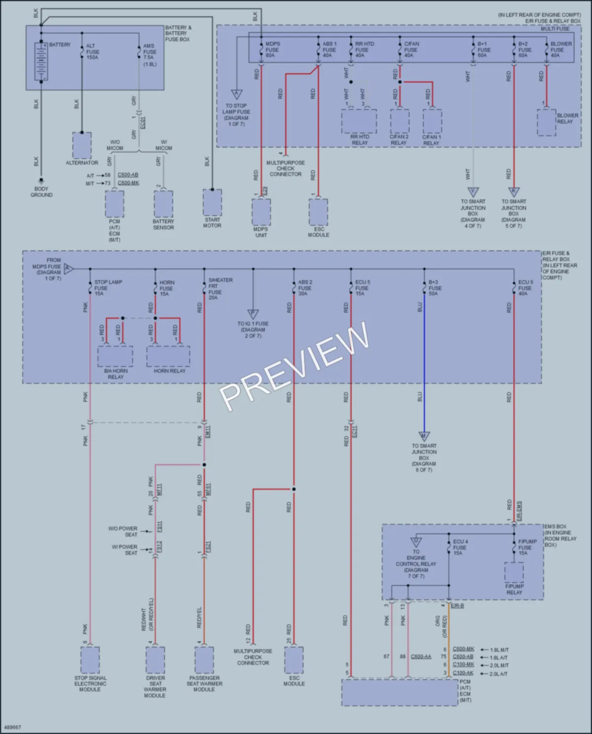2016 Hyundai Elantra Power Distribution wiring diagram preview