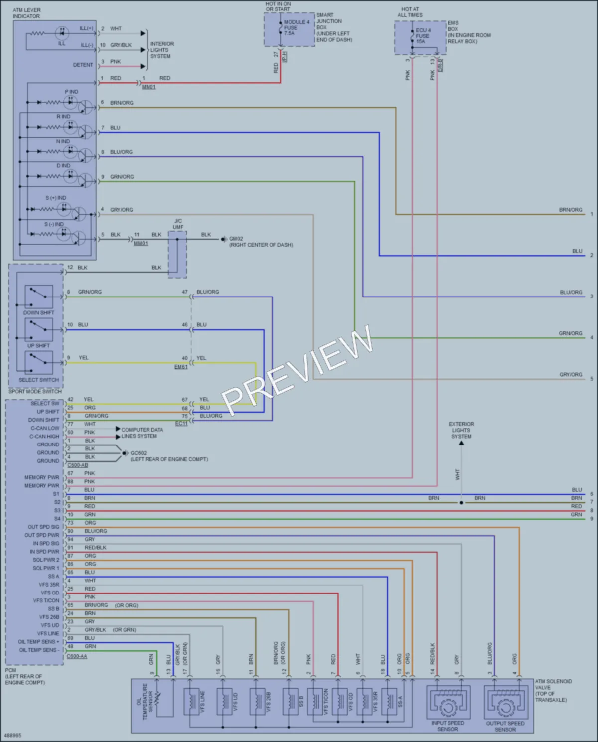 2016 Hyundai Elantra Transmission wiring diagram preview